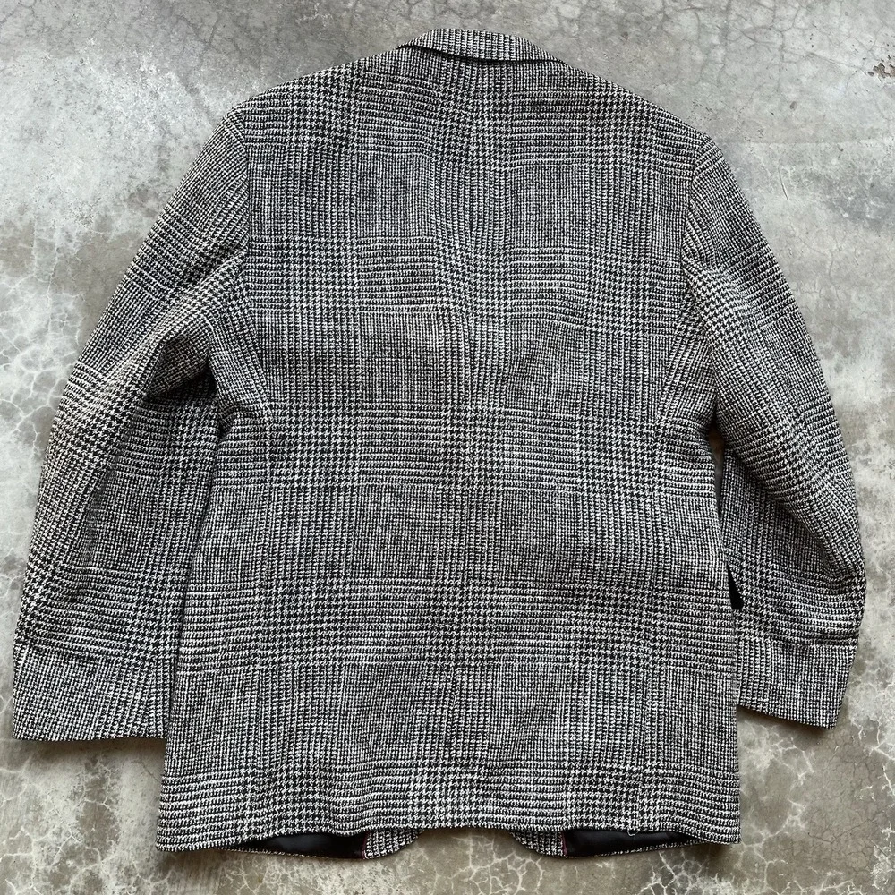 Vintage Evan-Picone Houndstooth Wool Suit Jacket Tweed Blazer Size 41 R